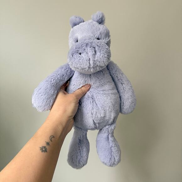 Authentic New Jellycat BASHFUL HIPPO Medium Lilac Lavender  AUTHENTIC Jellycat Bashful Hippo Medium NWT - FAST SHIPPING!